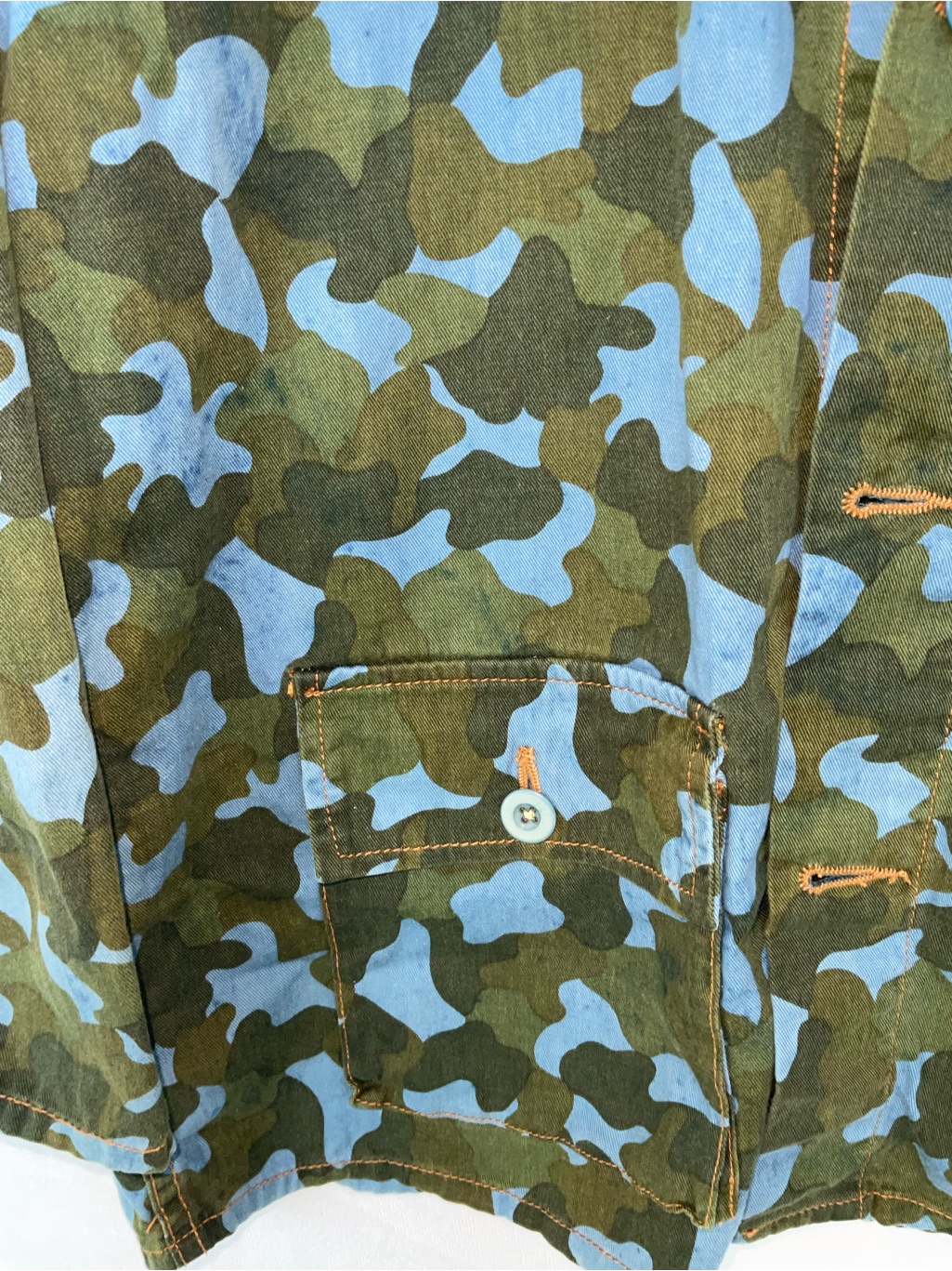 Imogene + Willie Blue & Green Camouflage Field Jacket — image 2 of 7